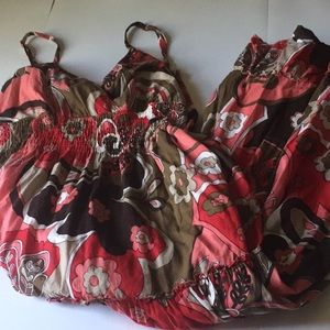NWOT maxi dress s M multicolored spaghetti straps